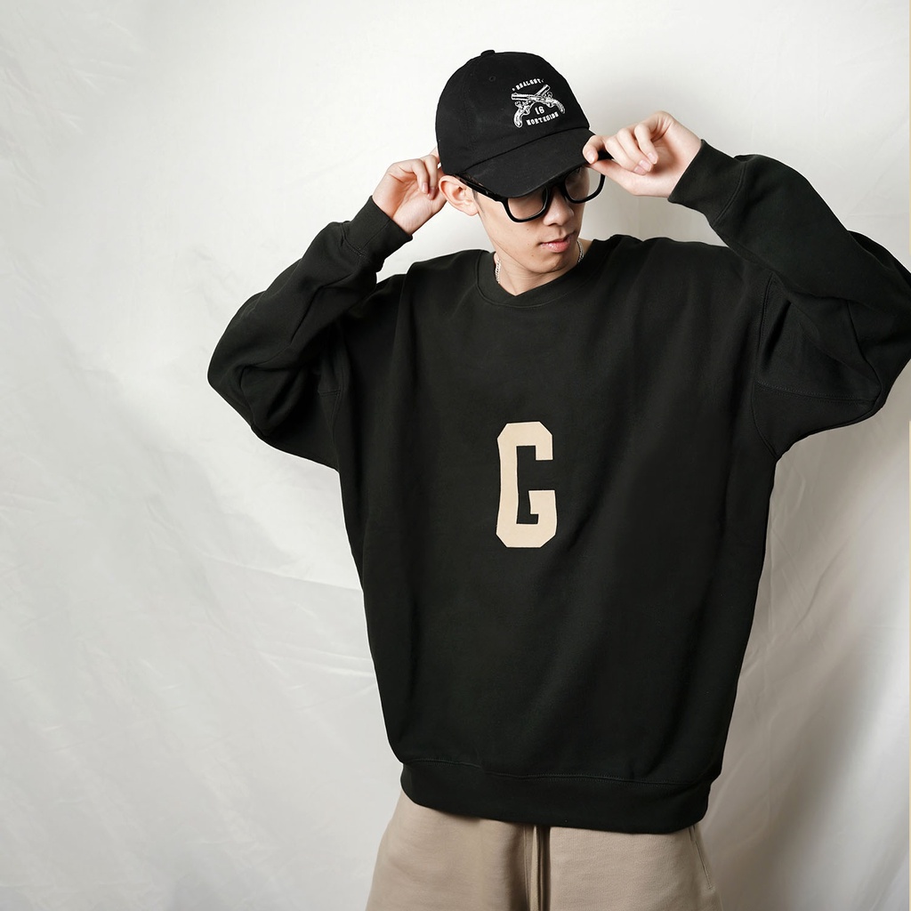 Áo sweater TLS FEAR OF GOD 7th main line G letter unisex dài tay chất liệu nỉ bông