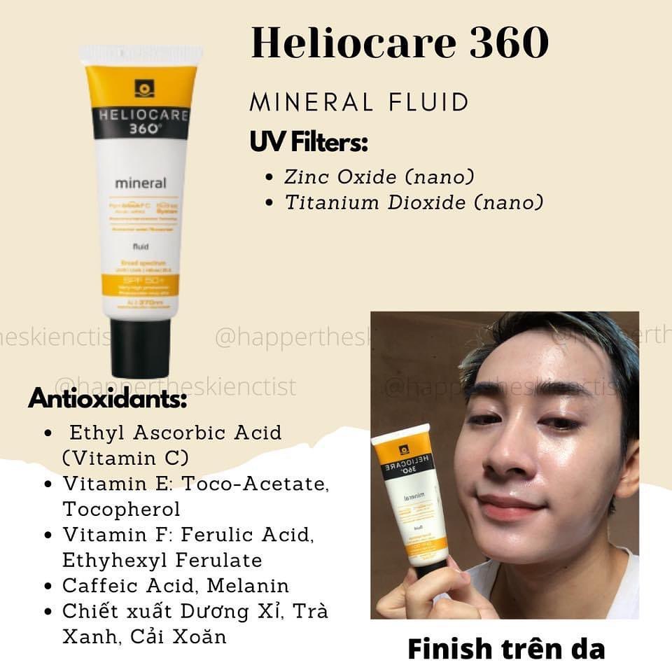 Kem chống nắng Heliocare 360 ​Mineral Fluid SPF 50+ 50ml (Full)