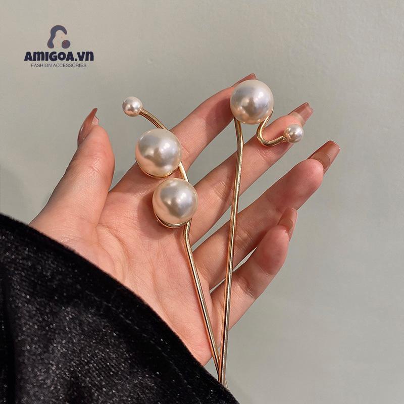 ✨✨Kẹp Tóc Kim Loại Thiết Kế Đơn Giản Tiện Dụng