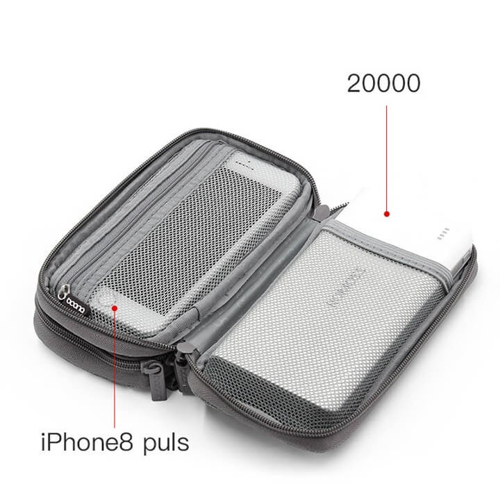 Túi 2 ngăn đựng pin dự phòng – Điện thoại – Sạc cáp Baona