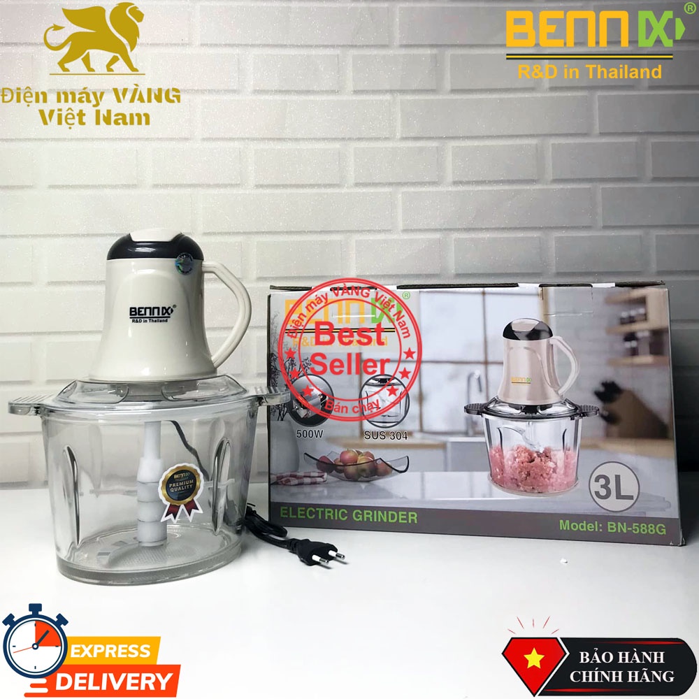 Máy xay thịt xay thực phẩm Benix Thái Lan BN558 dung tích lớn 3 lít