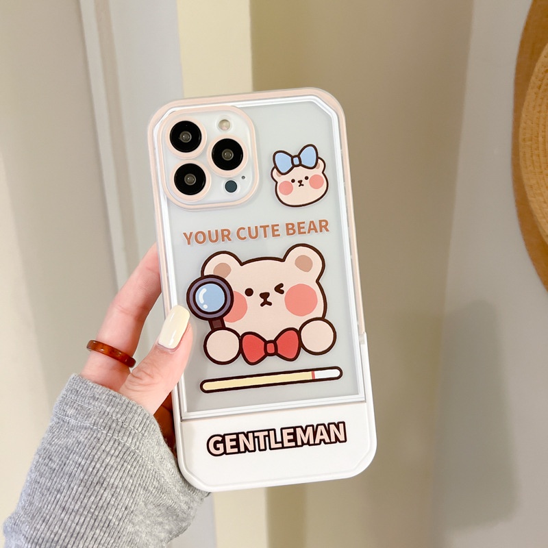 Ốp Điện Thoại In Hoạt Hình Kèm Giá Đỡ Cho iphone 13Promax 12Pro 11 7 8 p xr