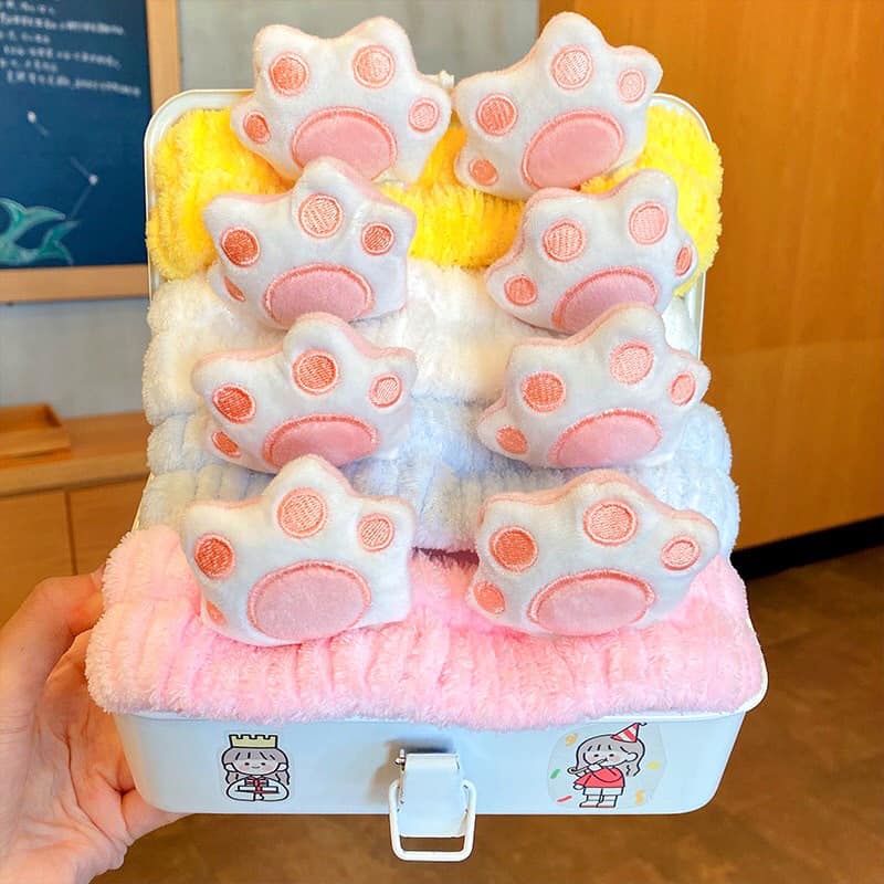 Băng đô trang điểm bàn chân mèo cute phong cách Hàn Quốc cao cấp dành cho nữ
