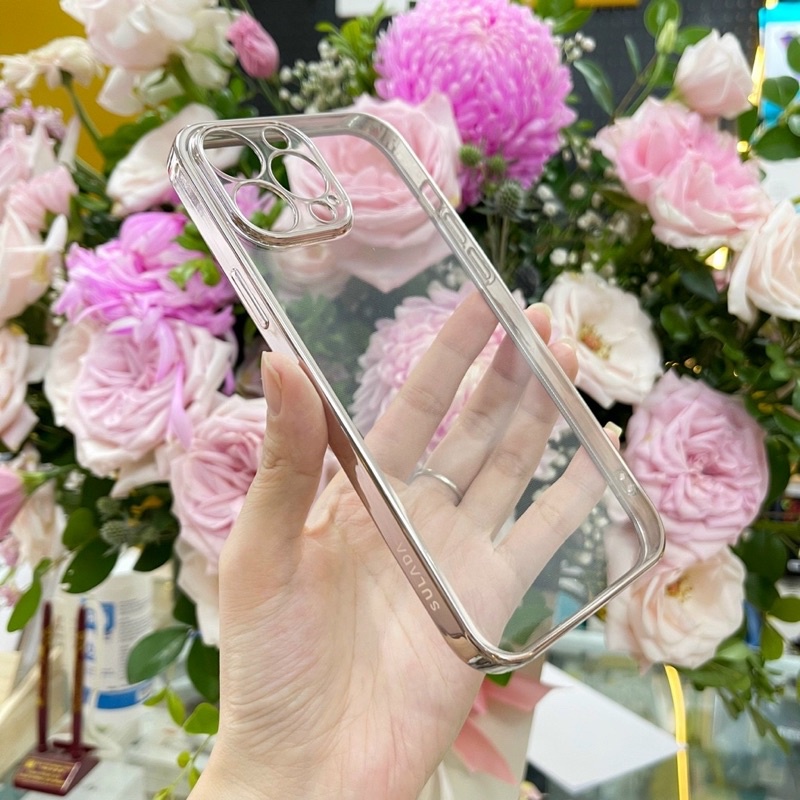 Ốp Lưng Dẻo Viền Màu Bảo Vệ Camera Iphone 14, 14 Pro, 14 Pro Max,13, 13 Pro, 13 Pro Max, 12 Pro Max Hãng SULADA Siêu Đẹp