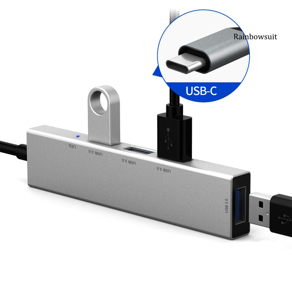 Cáp Chia 4 Cổng Usb 3.1 Type-C Sang Usb 3.0 Tiện Dụng