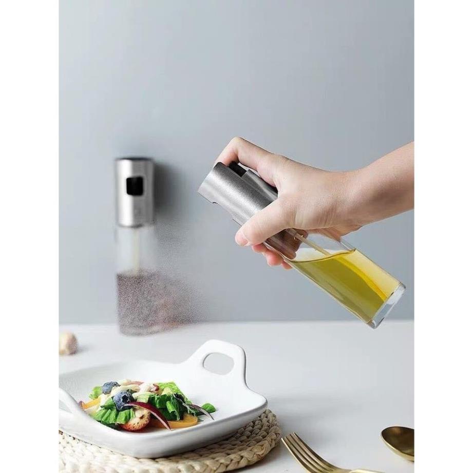 Bình xịt dầu ăn gia vị chai thủy tinh loại phun sương 100ml - Đồ dùng, dụng cụ nhà bếp, kệ hũ gia vị sẵn hàng