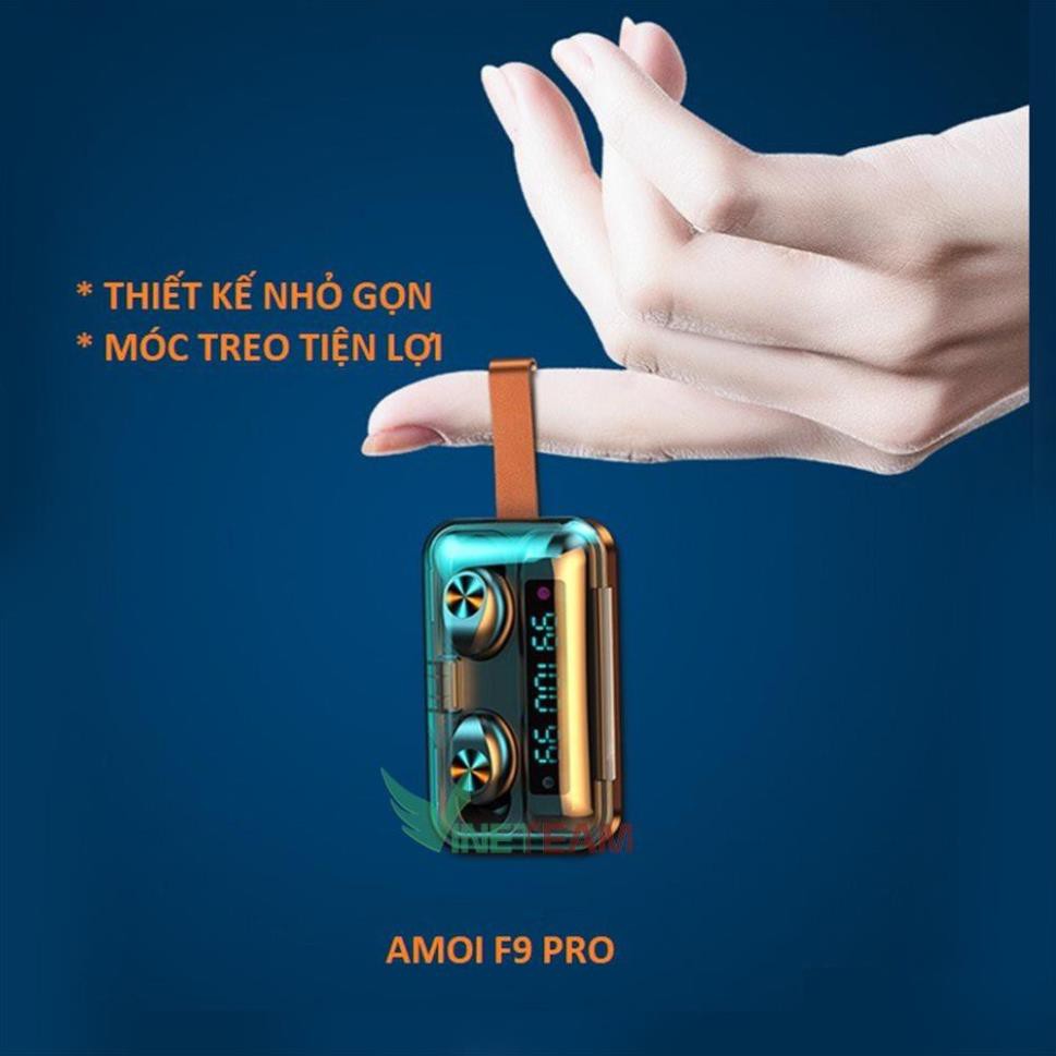 Tai Nghe Bluetooth Amoi F9 Pro Max 2020| Bản QUỐC TẾ | Nút cảm ứng | Bluetooth 5.0 | Pin 2000Mah | Sạc dự phòng