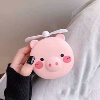 Quạt gương đèn heo siêu cute dễ thương