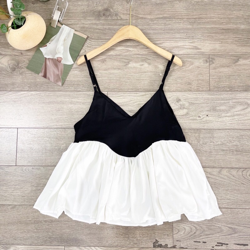 áo dây pha đen trắng