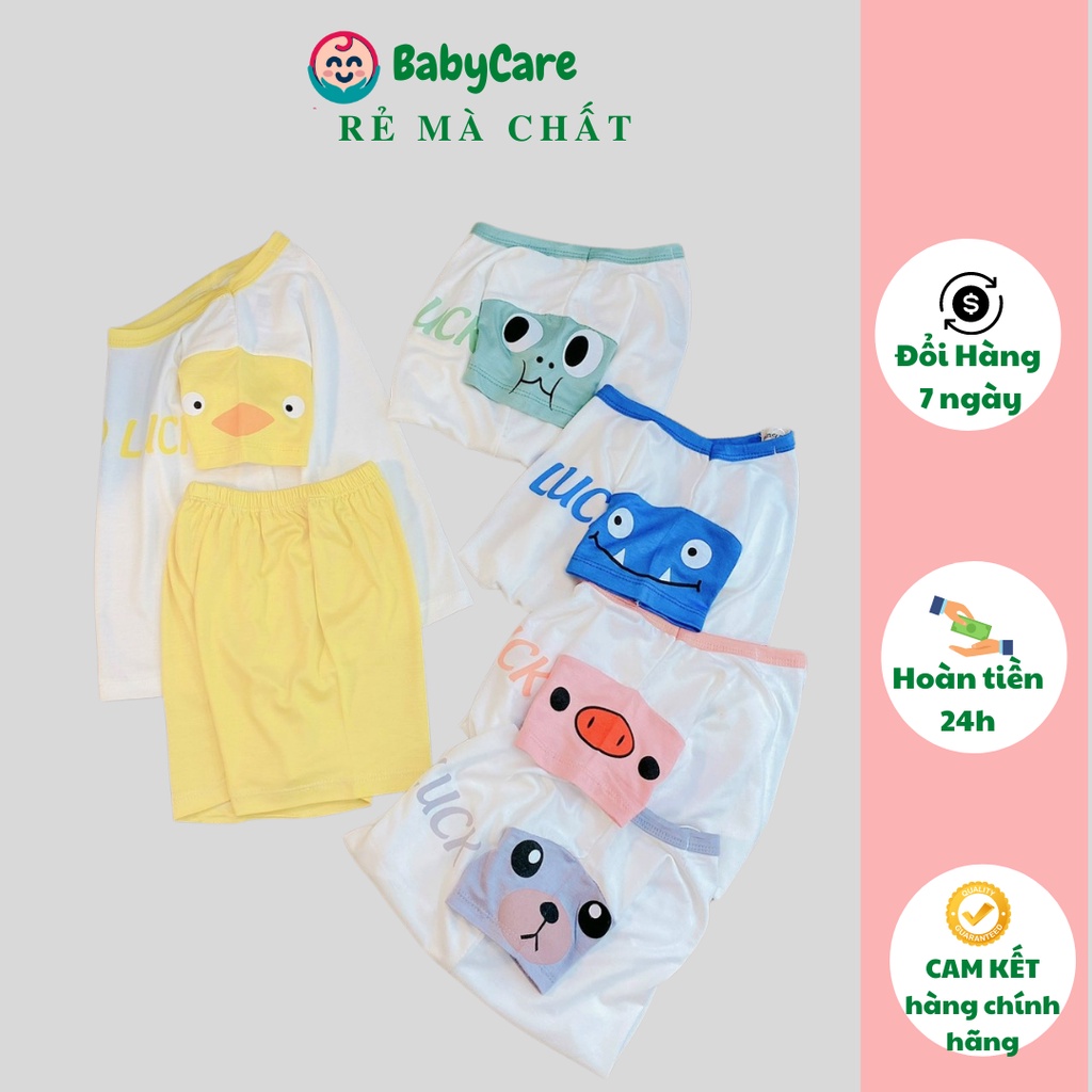 Đồ Bộ Bé Trai, Bé Gái Minky Mom Vải Thun Lạnh In Nhỏ Dễ Thương, Bộ Cộc Tay Cho Bé Mặc Nhà Mùa Hè