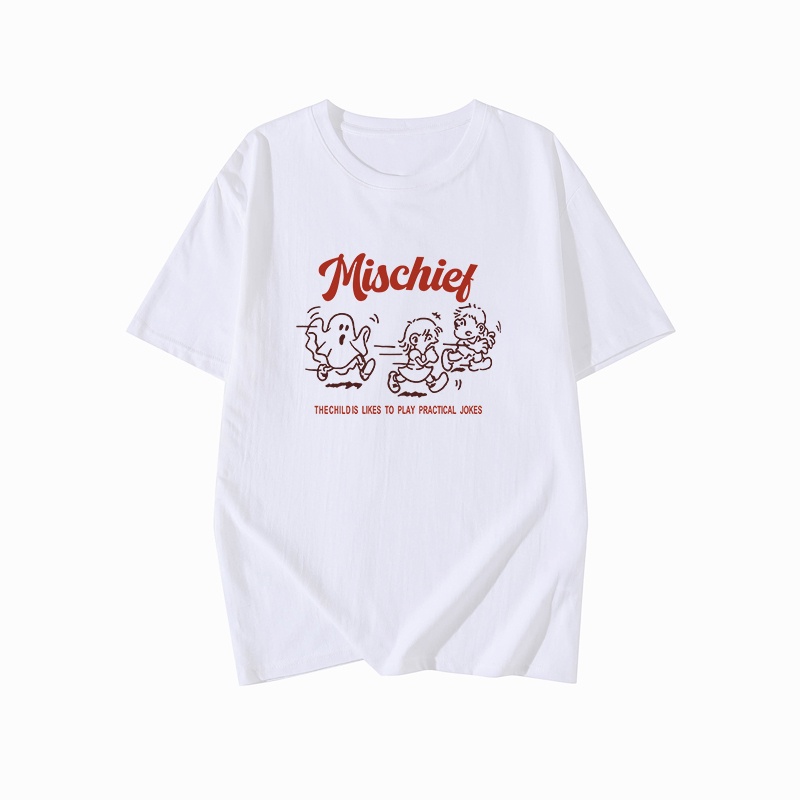 Áo Thun HIIXIIVI 100% cotton Tay Ngắn Cổ Tròn In Hình Hoàng Hôn Thời Trang Mùa Hè Phong Cách Hàn Quốc Cho Nữ 2022
