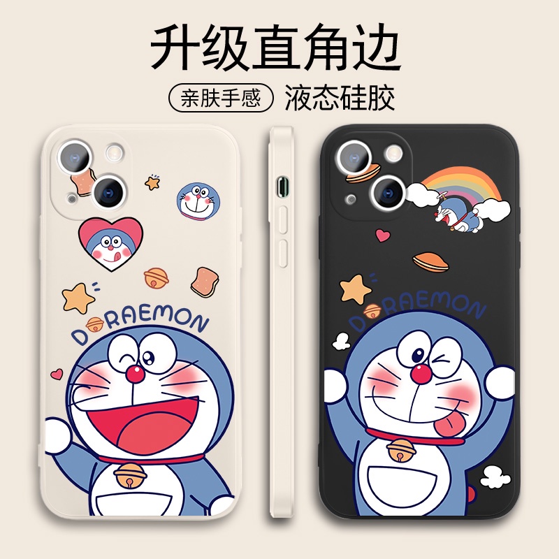 Ốp Điện Thoại Silicon Mềm Chống Rơi Hình Doraemon Cho Iphone 13 Pro MAX 7 8P 6S SE