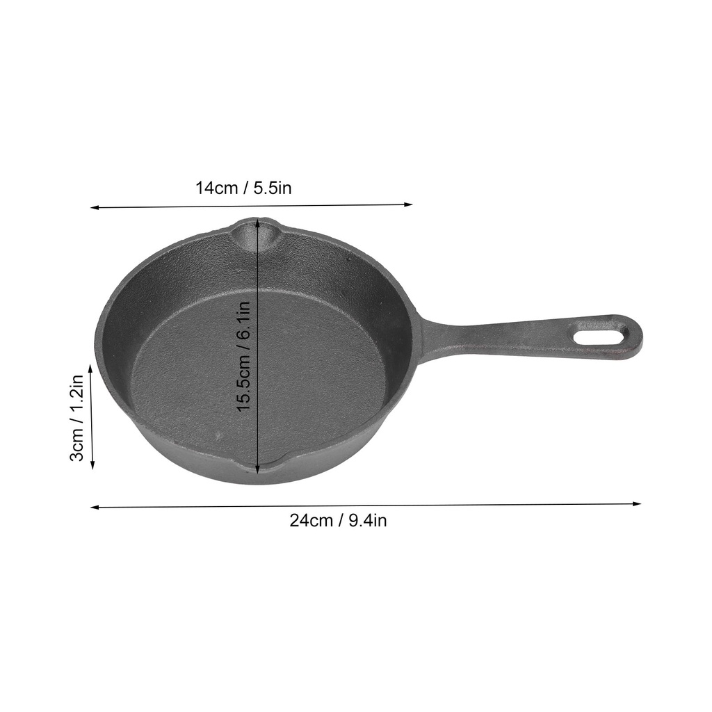 Hàng Hot Chảo Gang Mini Đế Phẳng Chống Dính Đường Kính 14CM  Hàng giao ngay Sodium075