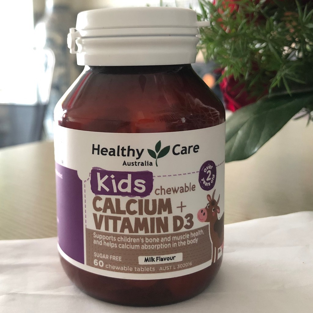 Kẹo nhai Canxi Vitamin D3 Healthy Care 🔥𝐍𝐄𝐖🔥 cho trẻ trên 2 tuổi chính hãng Úc mẫu mới shopnguyenanh88