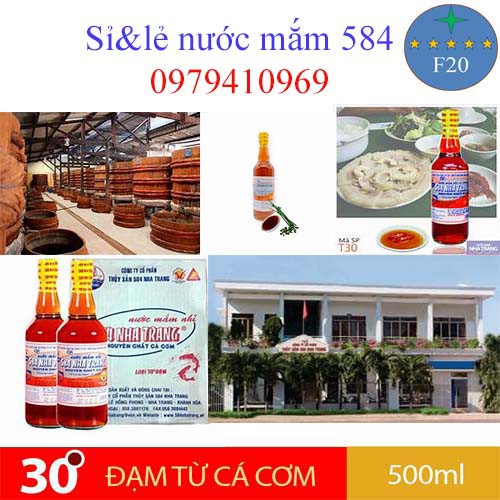 4 chai Nước mắm 584 truyền thống 30 độ đạm Nha Trang - Nước mắm nhỉ đậm đặc