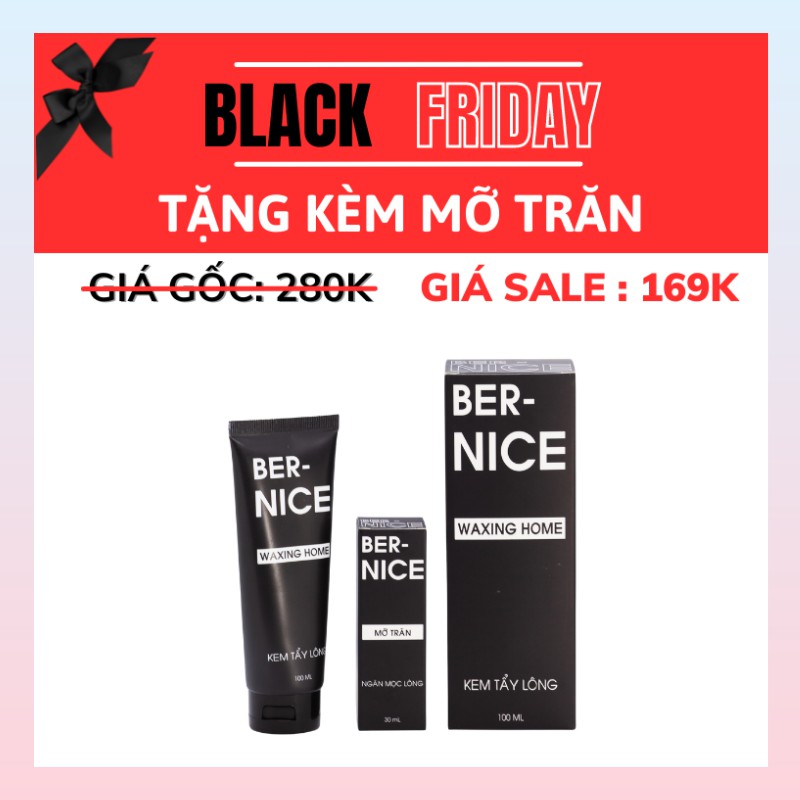 Combo wax lông BERNICE Tặng serum mỡ trăn  FreeShip