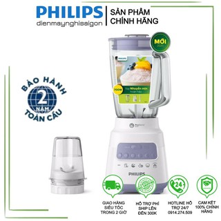 [Chính hãng - Bảo hành 2 năm] Máy xay sinh tố Philips HR2222 Cối thủy tinh 700W