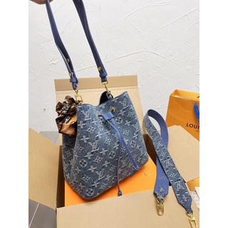 Túi đeo chéo nữ LV Neonoe Demin Louis-Vuitton cao cấp Au nhập khẩu new fullbox