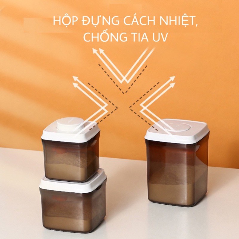 Hộp đựng sữa bột Lock &amp; Lock hút chân không, chống tia UV cao cấp cho bé - Hộp chia sữa