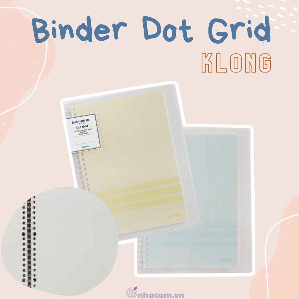 [Kèm Refill Dot] Sổ Còng/ Binder Còng Nhựa Kèm 40 Lõi Klong Nhà Cam