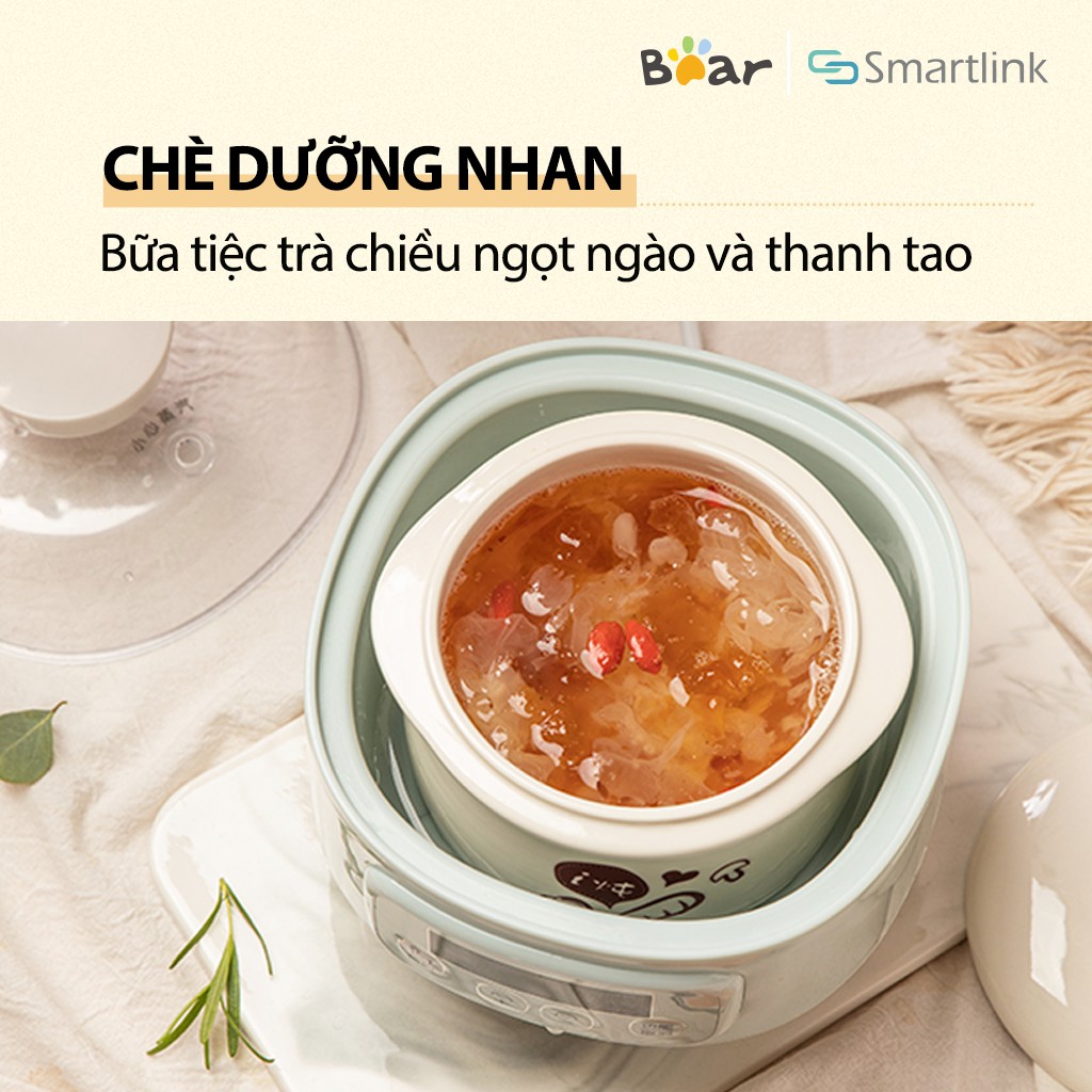 [Mã ELHADEV giảm 4% đơn 300K] Nồi Nấu Chậm Đa Năng 4in1 Bear DDZ-A08G2 - Chính Hãng - BH 18 Tháng