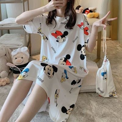 Váy ngủ cute LAMODE, đầm ngủ họa tiết hoạt hình nhiều mẫu