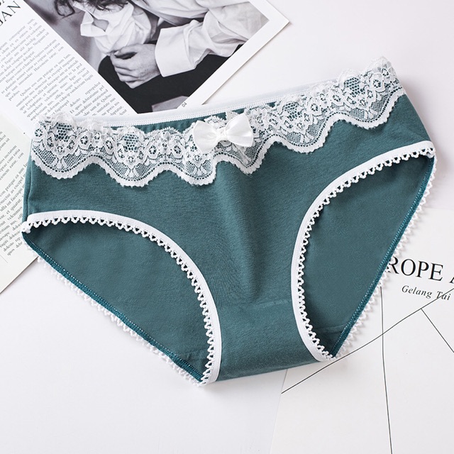 Set 05 Quần Lót Cotton Màu Xanh Trắng Có Size S-M-L