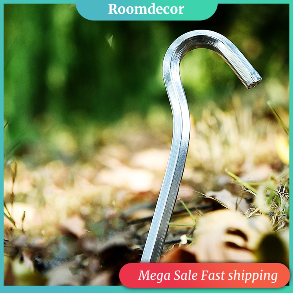 Cọc dựng lều chống mòn màu bạc dài 18cm