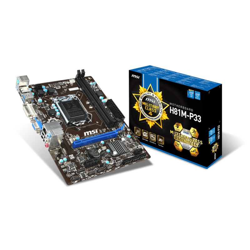 MAINBOARD MSI H81M-P33 MỚI BẢO HÀNH 36 THÁNG