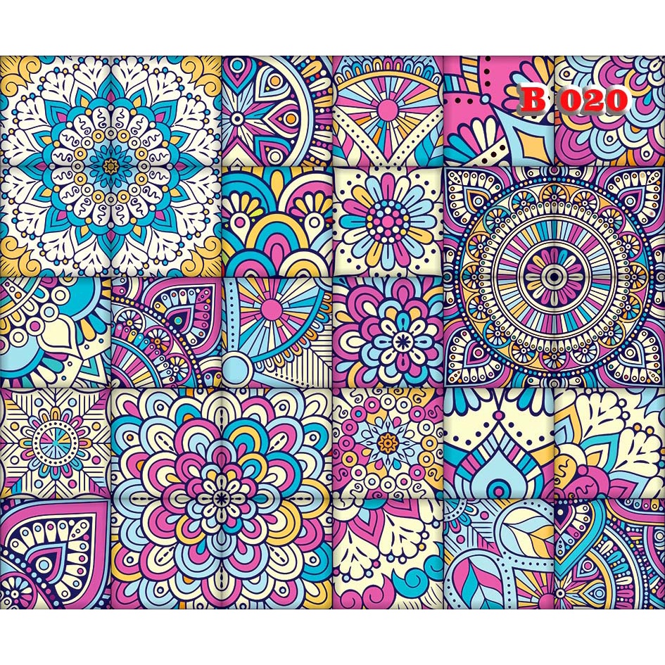 Decal Gạch bông 40 x 60cm - Decal Gạch Bông Dán bếp, Dán tường - Trang trí nhà cửa