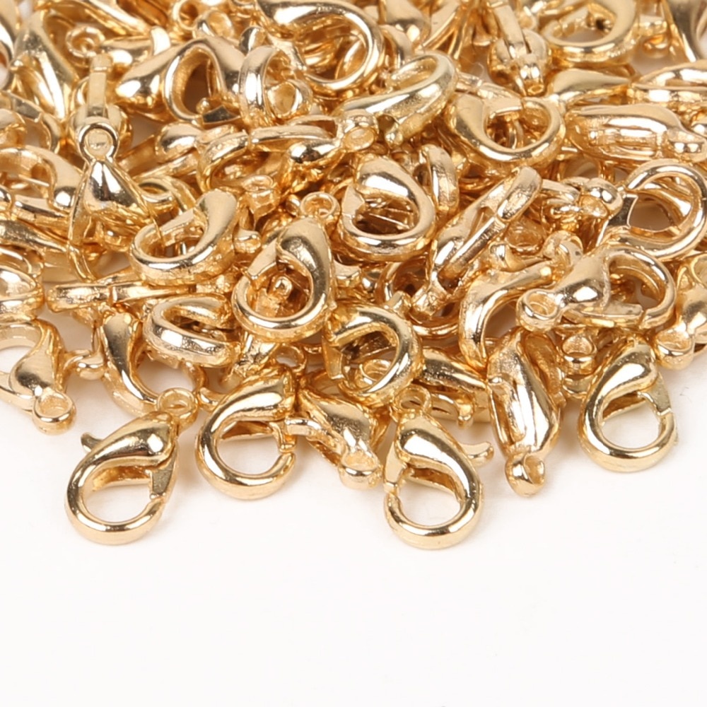 Móc Kẹp Tôm Hùm Bằng Kim Loại Màu Vàng / rhodium Dùng Làm Trang Sức diy