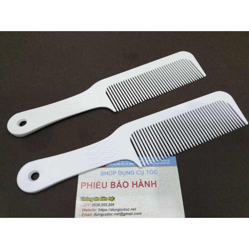 Lược Cắt Tóc Nam Trắng, Lược Flattop Bản To Đi Khung Chuyên Nghiệp Chuẩn Barber.(Ảnh thật)