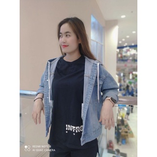 ÁO KHOÁC JEAN NỮ TÚI HỘP CÓ NÓN VÀ TÚI TRONG G140
