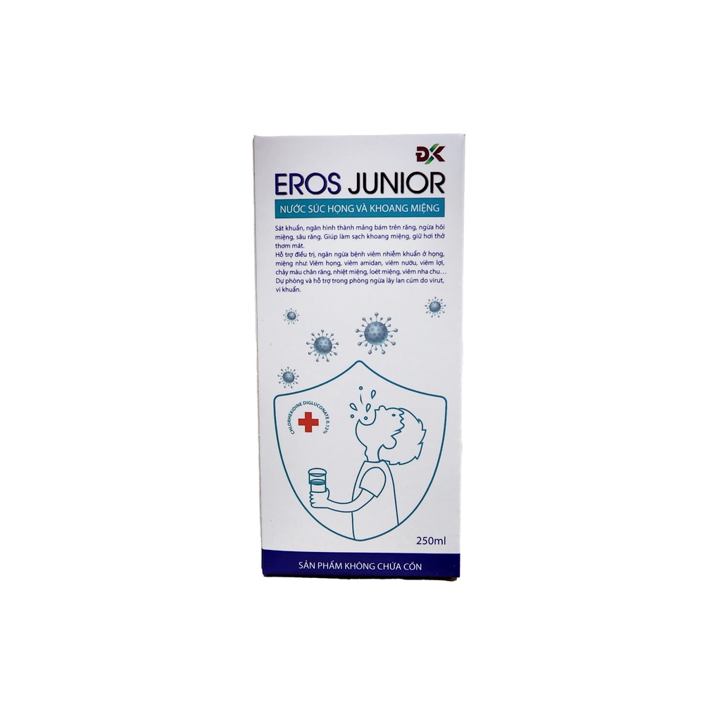 Nước Súc Họng Khoang Miệng Cho Trẻ Em Eros Junior ( Không Cồn ) - Chai 250ml