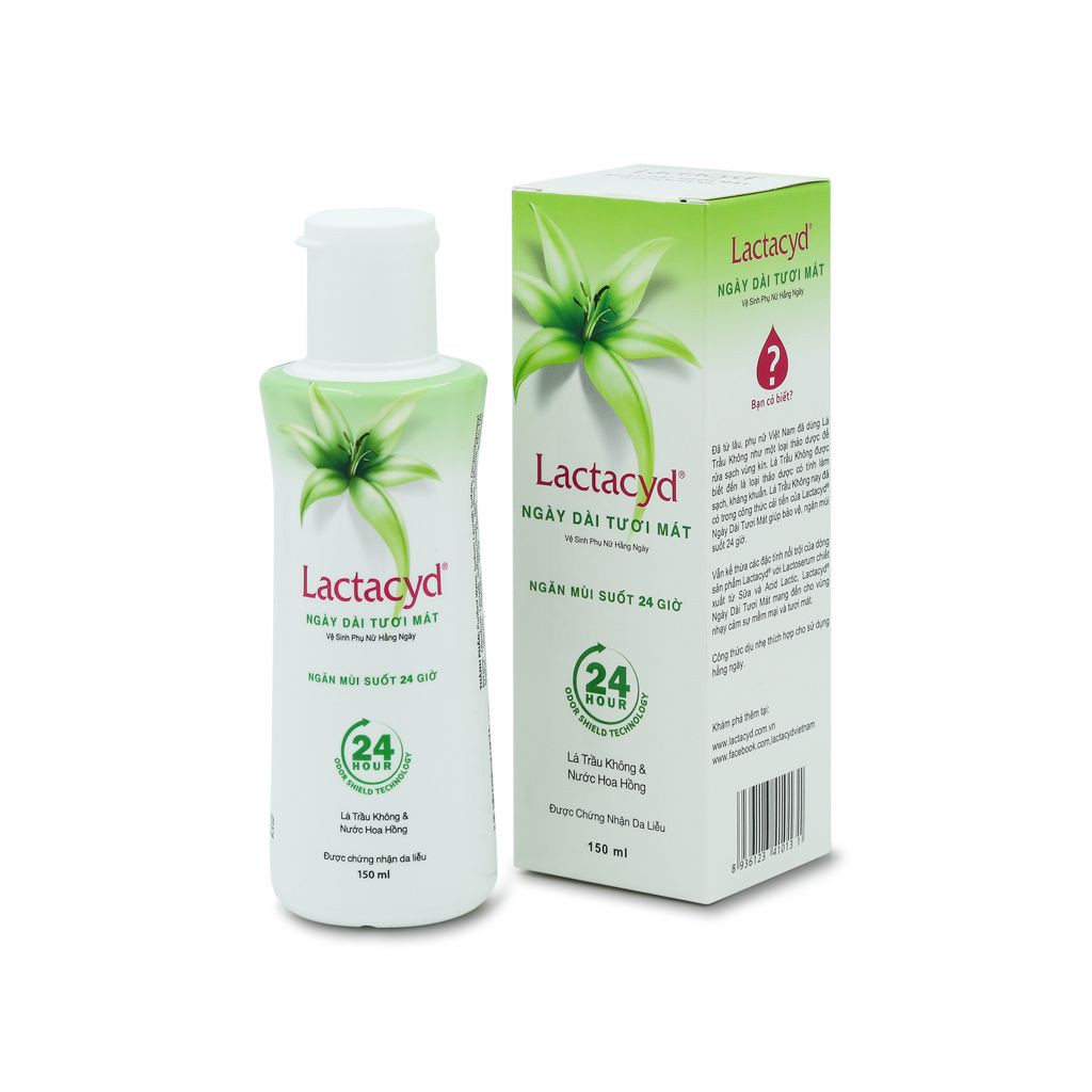 Vệ sinh phụ nữ Lactacyd Lá Trầu Không và Nước Hoa Hồng (150ml)