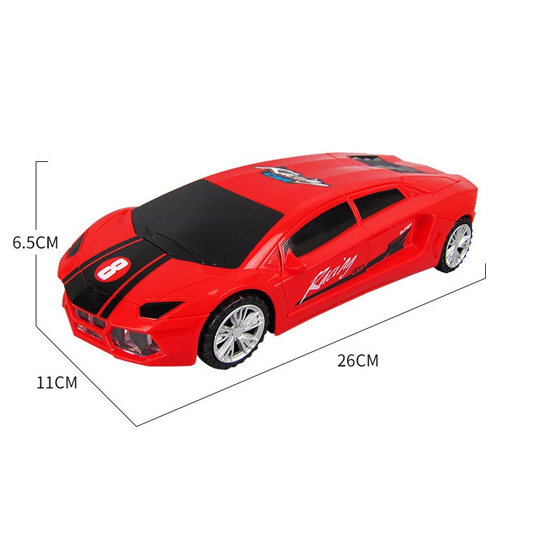 [Rẻ vô địch] Đồ chơi siêu xe biến hình, xoay 360, có đèn, có nhạc loại xịn