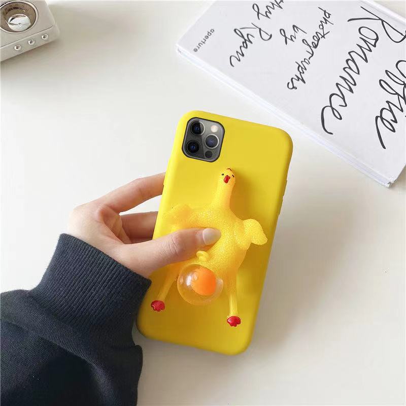 Ốp điện thoại họa tiết chú gà dễ thương cho iPhone 13 12 11 Pro Max Mini X XR XS Max 6 6S 7 8 Plus SE 2020