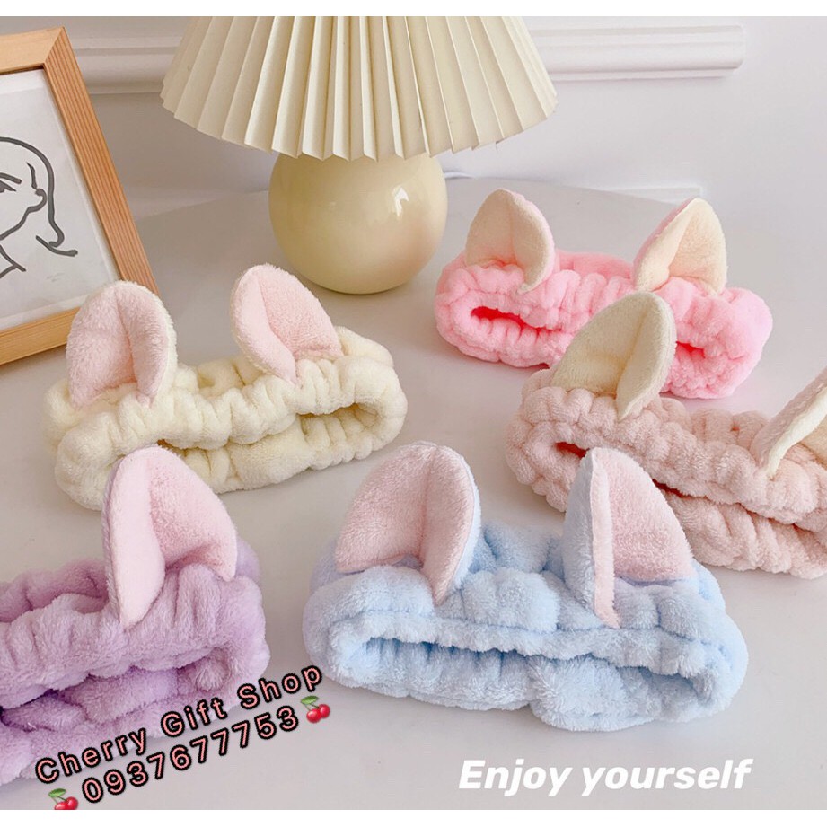 Băng Đô Tai Mèo - Băng Đô Turban Vải Bông Nhung Dày Dặn Siêu Mềm Mướt Cute