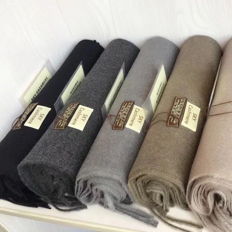 Khăn dạ cashmere quàng cổ lông cừu nam, nữ chất đẹp dầy mịn