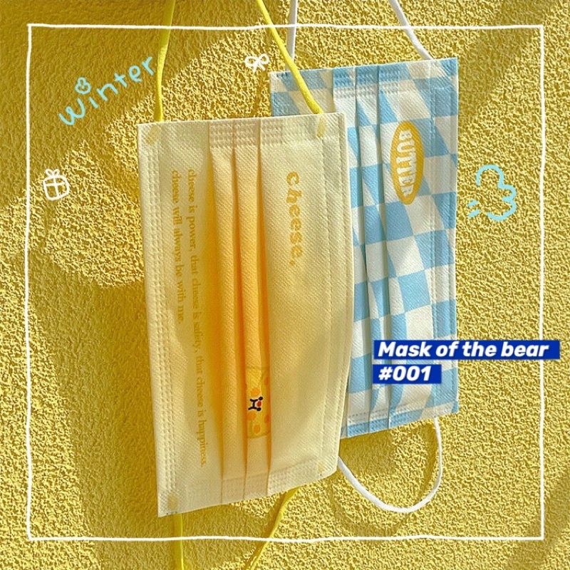 Khẩu trang Hàn quốc in hình người lớn x Mask of the bear