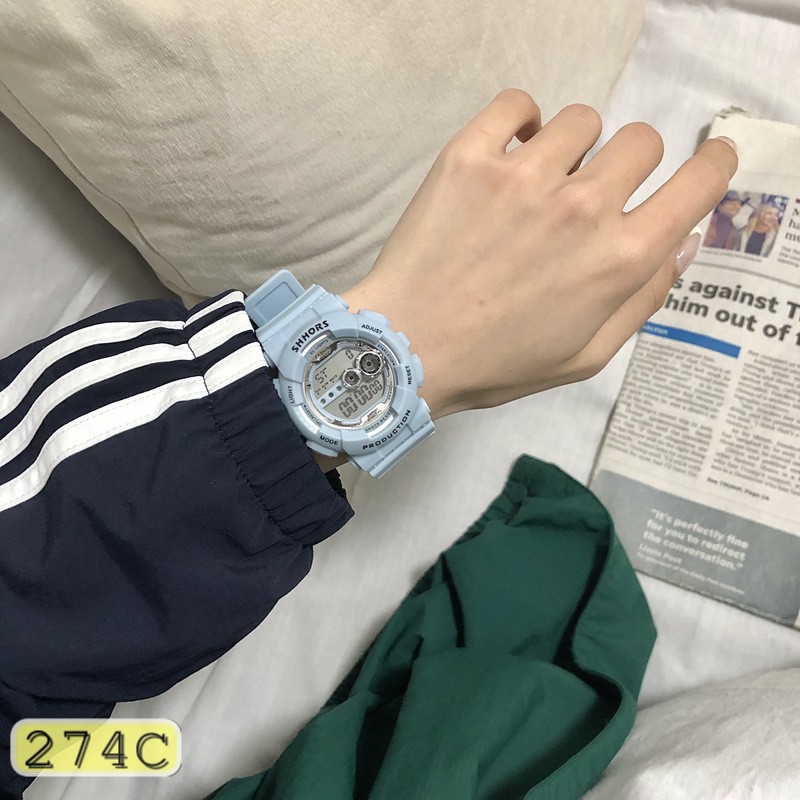 ĐỒNG HỒ NỮ DÂY CAO SU SHHORS 274C FORM TRÒN THỂ THAO CỰC ĐẸP