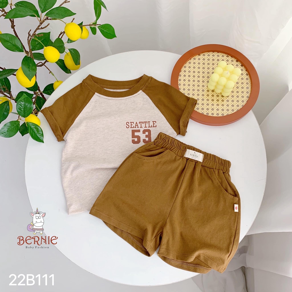 Bộ cộc thể thao số Bernie cho bé