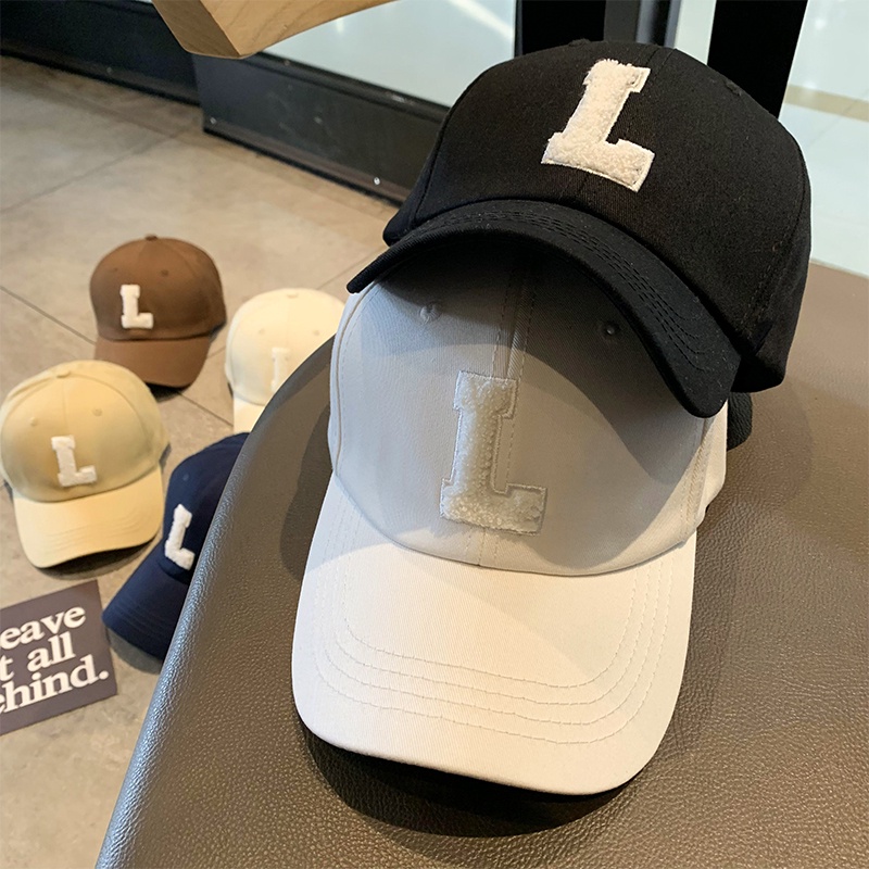 L Mũ Lưỡi Trai Bóng Chày Che Nắng Mùa Hè Cỡ Lớn In Chữ Phong Cách Hàn Quốc Dễ Phối Đồ Hợp Xu Hướng Cho Nữ