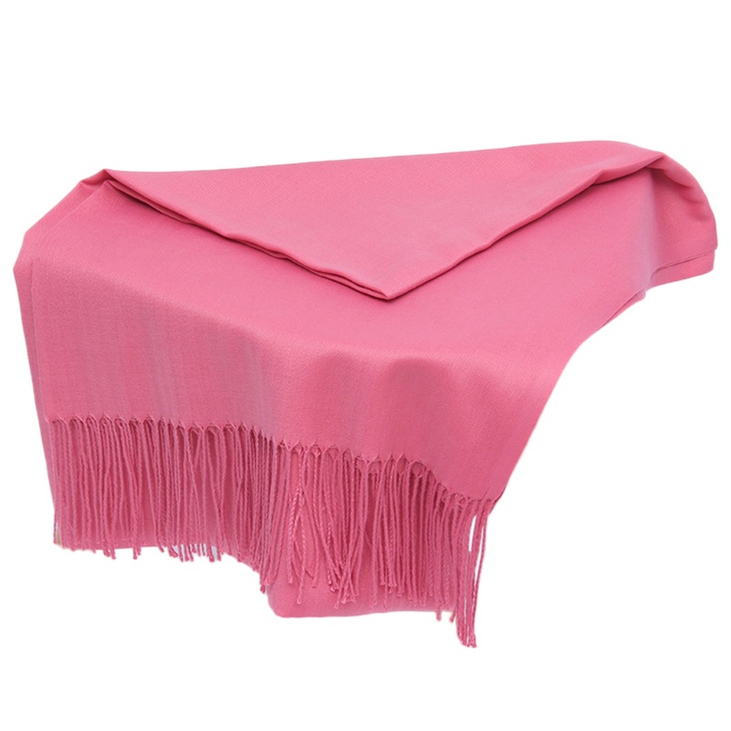 Youyo Khăn Choàng Dài Tua Rua Màu Trơn Mùa Thu Đông Cho Nữ