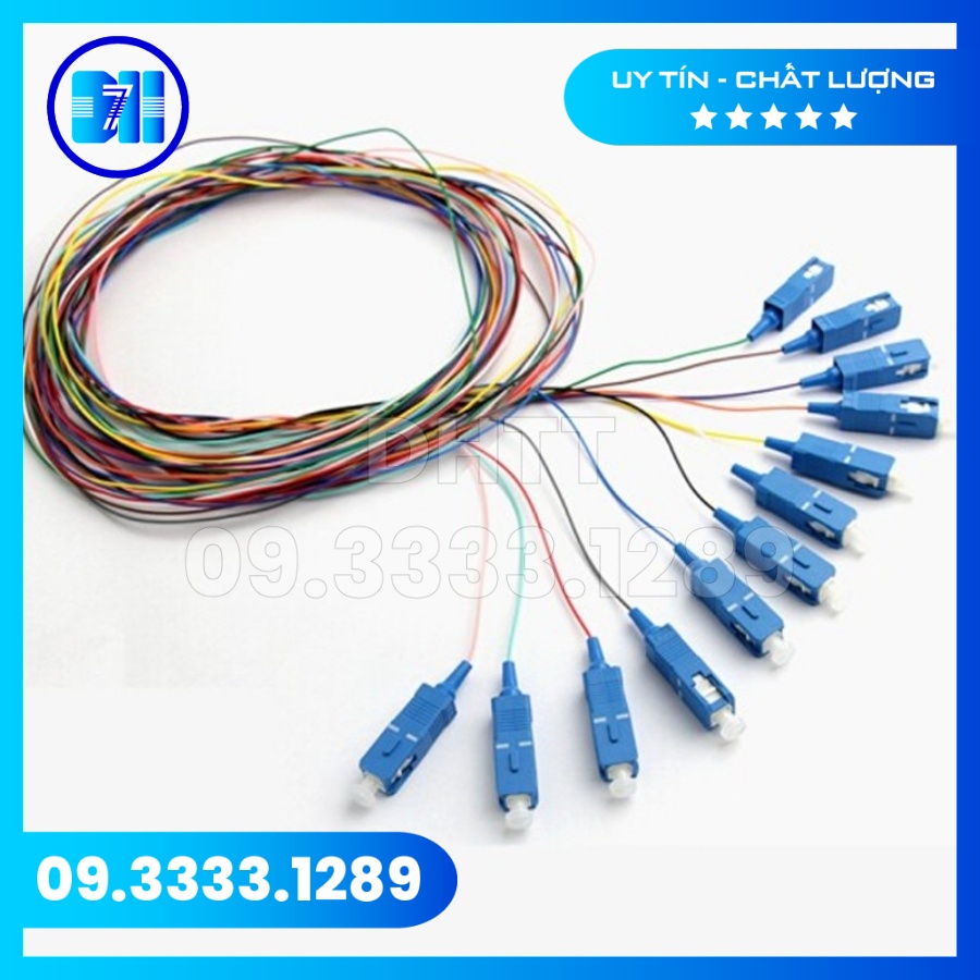 Dây hàn quang Pigtail 12 màu SC/UPC 1.5m Siêu Thị Viễn Thông DH
