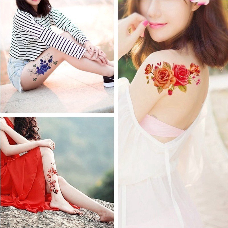 Hình xăm dán hoa hồng