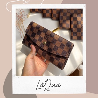 Set ví cầm tay caro nâu - wallet 02d