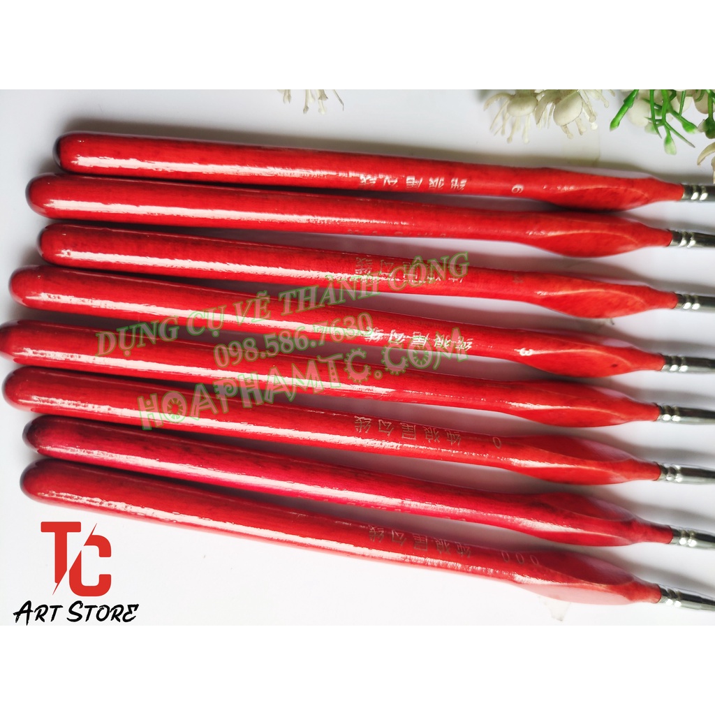 Bộ 9 Cây cọ tỉa, đi nét ( Cọ 3 cạnh)