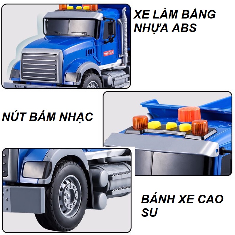 Xe ô tô tải Ben cỡ lớn đồ chơi trẻ em hãng Toystar có âm thanh và đèn