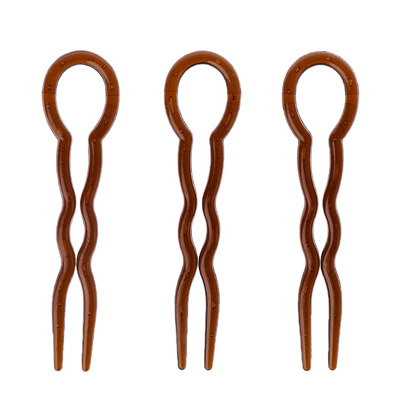 Set 3 Kẹp Tóc Dạng Nĩa Hình Chữ U Độc Đáo